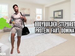 Bodybuilder stepbrother protein fart domination