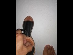 Jerk off with neighbor guest sandal
