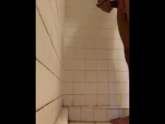 Thick BBC Stroking in Shower