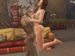 PERVERTED STEPSISTER SEDUCED A DARING WEREWOLF FOR HARD ANAL SEX (FURRY + SIMS 4)