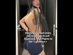 Brunette naked tiktok dance