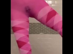 Peeing For My GF In My New SchoolGirl Tights