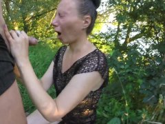 Piss in mouth wife outdoor