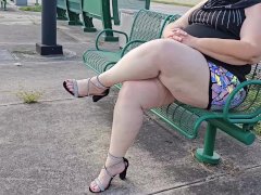 Thick ass Pawg Milf gets fat pussy deep cleaned after peeing - (fat ass big girl pissing) BBW SSBBW