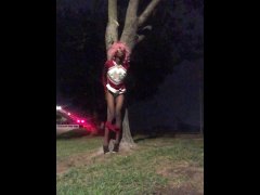 Femboy Cheerleader Hanging Wedgie