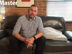 Stepdad in rubber wanks uncut dick and cums solo on your latex PREVIEW