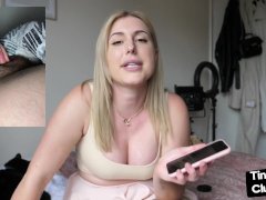 SPH busty amateur babe talks dirty about small penises