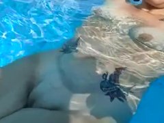 Nude swimming in the pool...Full video available on OnlyFans