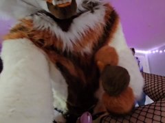 Furry Femboy Getting Bent In Half And Roughly Fucked With A Strap On! (In Fullsuit)