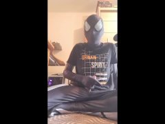 Spiderman cumming in free time.